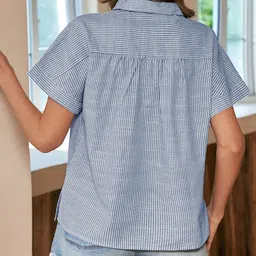 DressBerry Striped Extended Sleeves Shirt Style Top image 4