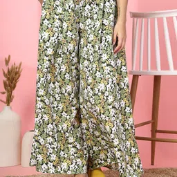 DressBerry Women Floral Printed Relaxed Trousers-image-64