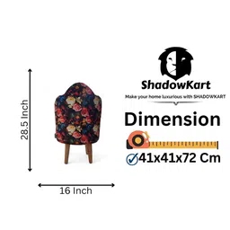 Shadowkart Black & Red Printed Wooden Ottomans image 3
