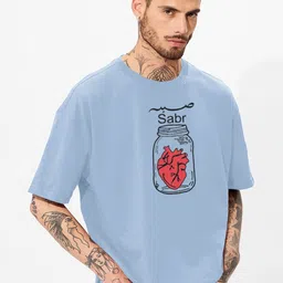 MaverIQ Men Graphic Printed Round Neck Cotton Oversized T-shirt-picture-28