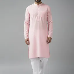 Yugnik Cotton Mandarin Collar Straight Kurta-picture-31