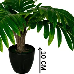 Dekorly Black Plastic Artificial Flowers & Plants With Pot image 2