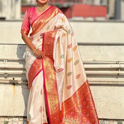 ELITE WEAVES Woven Design Zari Banarasi Saree-picture-13