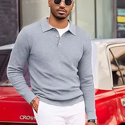 TYSORT Men Self Design Woollen Pullover Sweaters image 5