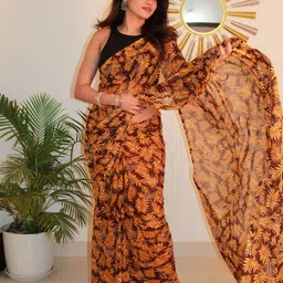 sanjana  silk SANJANA SILK Pure Georgette Bagh Saree-picture-21