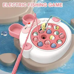 joyhub Rabbit Face Rotating Fish Pond Musical Fishing Game Toy image 3