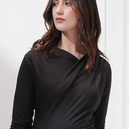 Tokyo Talkies Women Solid Cowl Neck Top-image-79