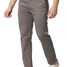 Basics Men Tapered Fit High-Rise Chinos Trousers image 5