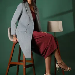 Chemistry Single-Breasted Notched Lapel Collar Overcoat-image-37