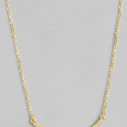 Carlton London 18kt Gold-Plated CZ Bar Necklace image 2