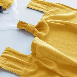 HOMEMONDE Yellow Set of 2 Sheer Window Curtain image 3