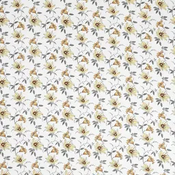 Lunar Days White & Yellow Floral Printed 160 TC King Bedsheet with 2 Pillow Covers image 3