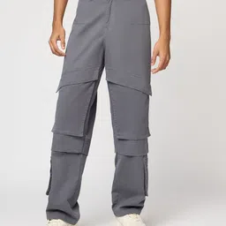 FREAKINS Men High-Rise Cargos Trousers-image-26