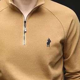 StyleCast x Revolte Men High Neck Raw Edge T-shirt image 3