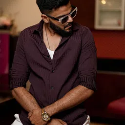 HOUSE OF MAHNOTS Men Classic Opaque Casual Shirt-picture-36