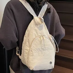 CORSICA Women Solid Padded Canvas Backpack image 3