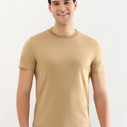 Allen Solly Men Solid Round Neck Cotton Slim Fit T-shirt-picture-16