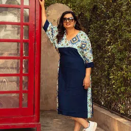 Golden Mirror Women Floral Print Maxi Dress-image-4