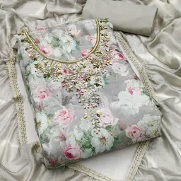 Maroosh Printed Unstitched Dress Material image 2