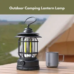 xydrozen Hiking Power Out Vintage Camping Light Black Metal, Plastic Hanging Lantern-picture-17