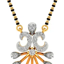amarta Ye Pavani Spectacular 1 Precious Mangalsutra Pendant (Without chain) 18kt Diamond Yellow Gold Pendant-picture-32