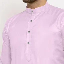 AWM Men Cotton Solid Straight Kurta image 3