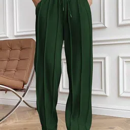 The Roadster Lifestyle Co High-Rise Loose Fit Wide Leg Trousers-image-54