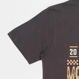 Pantaloons Junior Boys Typography Printed Cotton Regular Fit T-shirt image 2