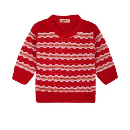 toyific Kids Red & White Woollen Pullover-picture-26