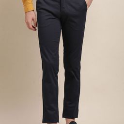 Turtle Men Cotton Checked Relaxed Skinny Fit Chinos Trousers-picture-21