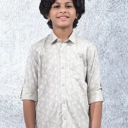 Crimsoune Club Boys Slim Fit Spread Collar Abstract Printed Opaque Shirt-image-44