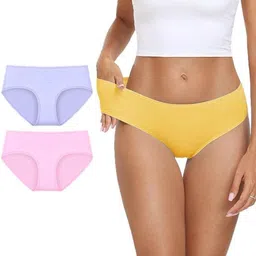 Diving Deep Women Pack of3 Cotton Hipster Briefs-picture-10