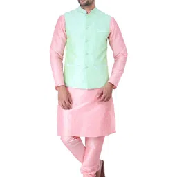 JEXI Men Regular Pure Silk Kurta with Churidar-picture-21