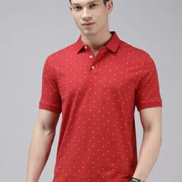 Van Heusen Geometric Printed Slim Fit Polo Collar T-shirt-image-77