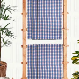 Aura Blue & White 5 Pieces Printed Cotton 210 GSM Bath Towel-image-80