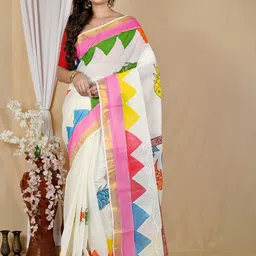 DipDiya Bagh Pure Cotton Handloom Taant Saree-picture-33
