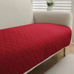 HOKIPO Red Polyester 1 Piece Sofa Cover image 3
