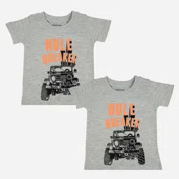 Bodycare Kids Boys Pack Of 2 Graphic Printed Round Neck T-shirts-picture-11