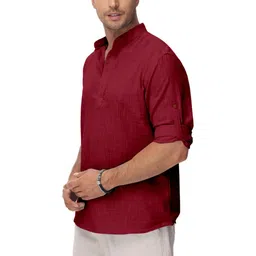 Fifth U Men Maroon Kurta image 4