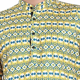 Valencia Fashion Men Ethnic Motifs Printed Indie Prints Kurta image 2