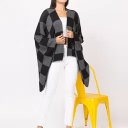 Anouk Women Checked Shrug image 1