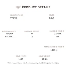 LUNA 14 KT Gold 2.26 Ct Lab Grown Diamond Studded Hoops - 8.5 g image 3