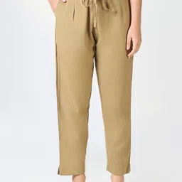 SHOWOFFFF Women Straight Fit Woven Cotton Ethnic Trousers-picture-28