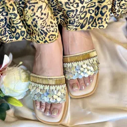 SANDAL STORIES Embellished PU Party Flatform Sandals image 4