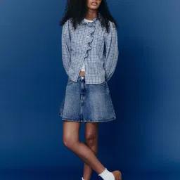 H&M Frill-Collared Cotton Blouse image 3