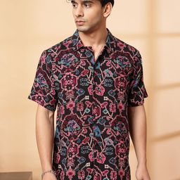 Rigo Men Floral Opaque Printed Casual Shirt-picture-1