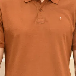 Kor Men Polo Neck Solid Half Sleeves T-shirt image 5