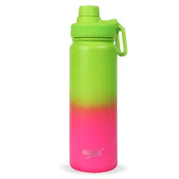 SIZZLE Green & Pink Single Stainless Steel Colourblocked Spill Proof Water Bottle-picture-23