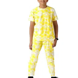 Pink Angel Kids Tie & Dye Short Sleeves Pure Cotton T-shirt With Joggers-image-39