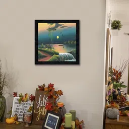 poster n frames framed poster of hand painting Landscape Scenery Digital Reprint 14 inch x 14 inch Painting image 2